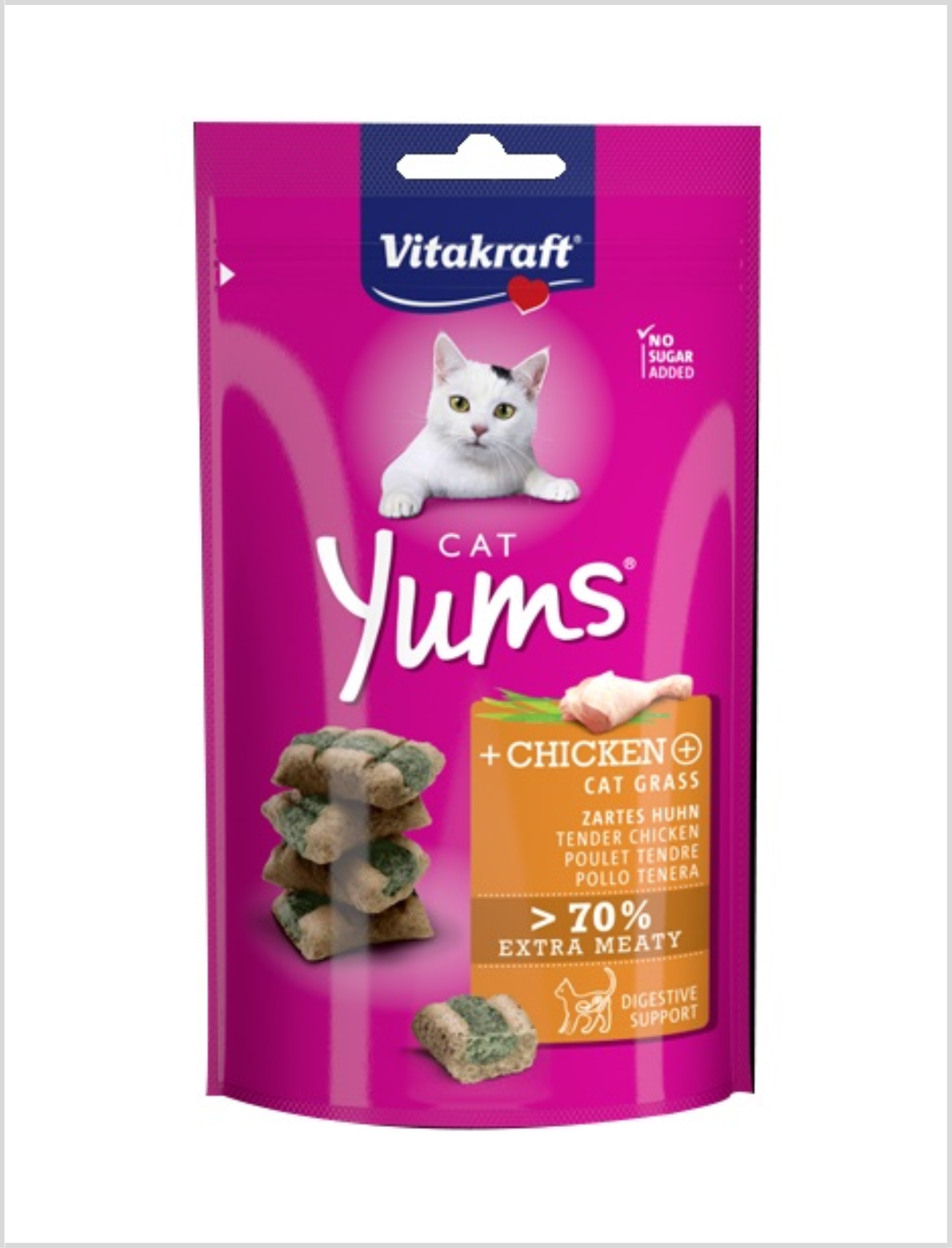 Vitakraft Cat Yums Chicken Catgrass 40 g