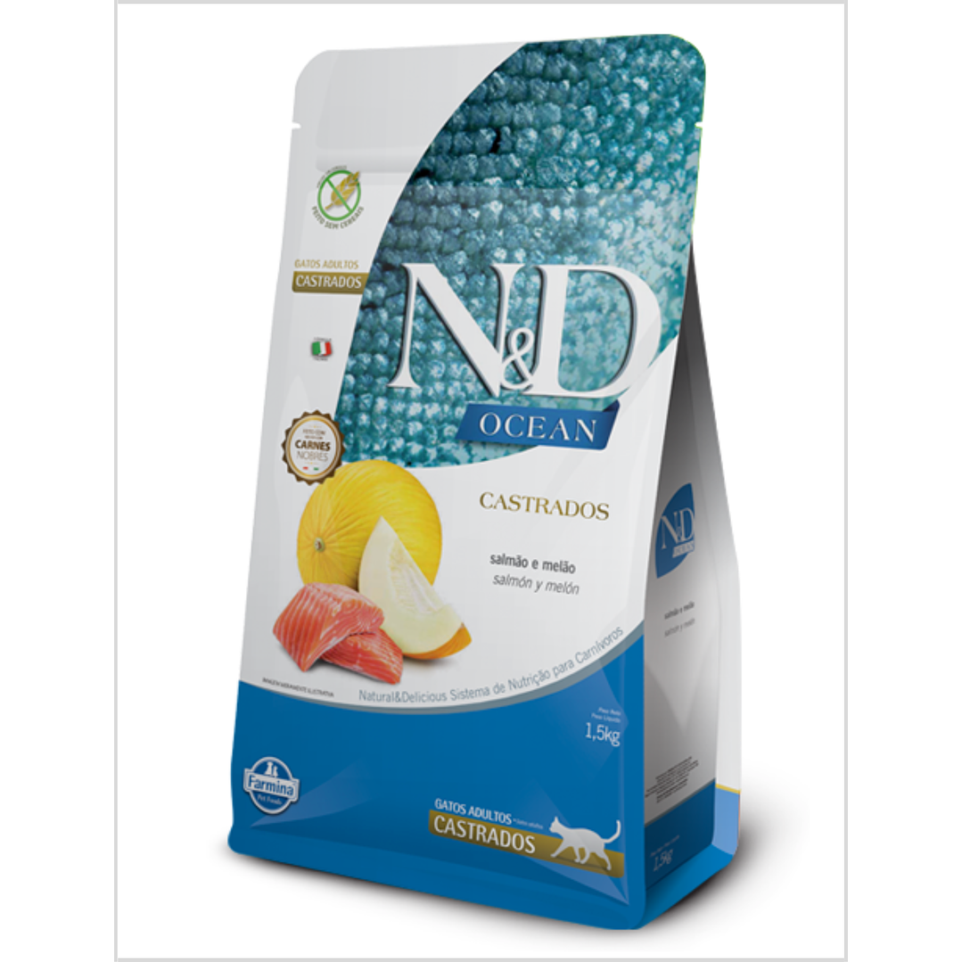 N&D Ocean Feline Castrado Salmon 7,5 Kg 1
