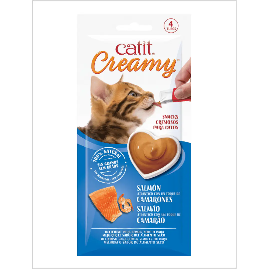 Catit Creamy Salmon Camarones 40g 1