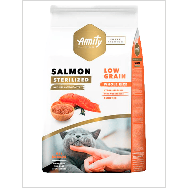 Amity Low Grain Salmon Adult Cat Sterelized 7 kg