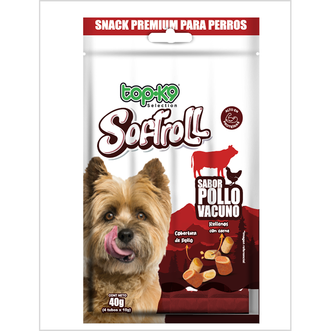 Topk9 Softroll Pollo Vacuno 40 g 1