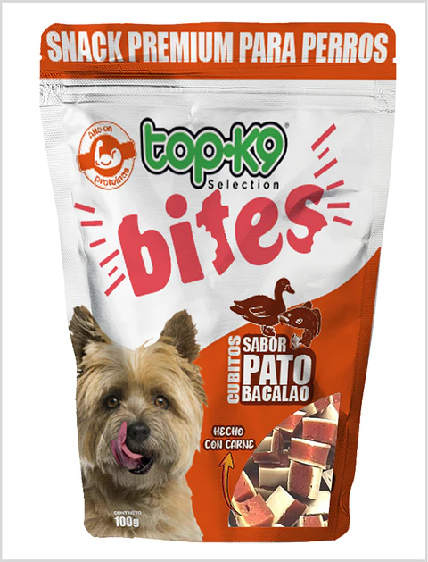 Topk9 Bite Cubitos Pato Bacalao 100 g
