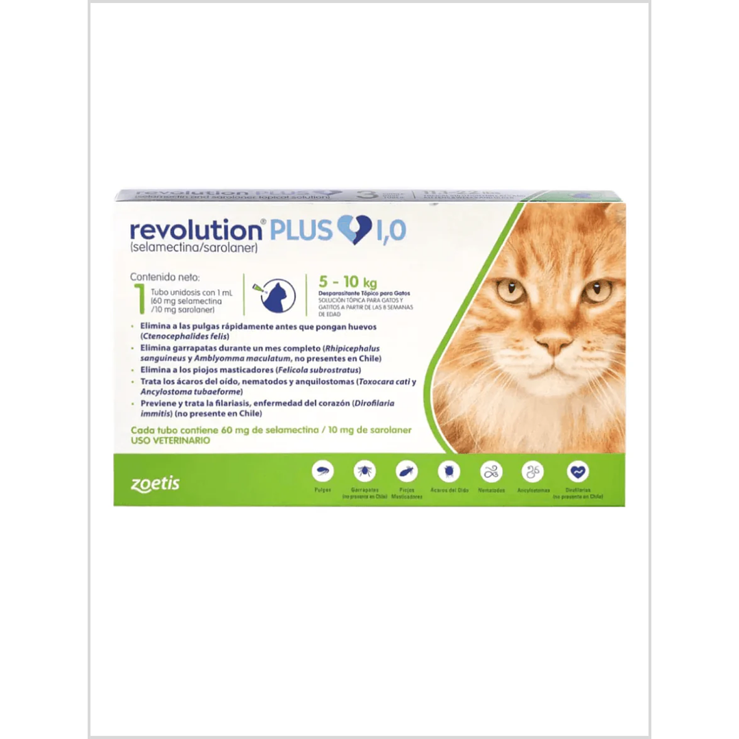 Revolution Plus Gato 1,0 ml - 5 a 10 Kg  1