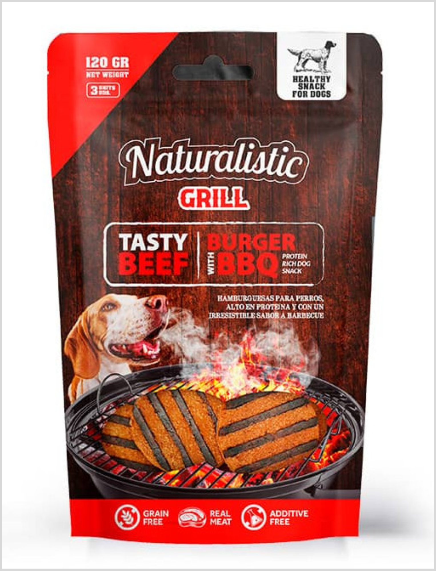 Naturalistic Grill Tasty Beef Burger BBQ 120 g