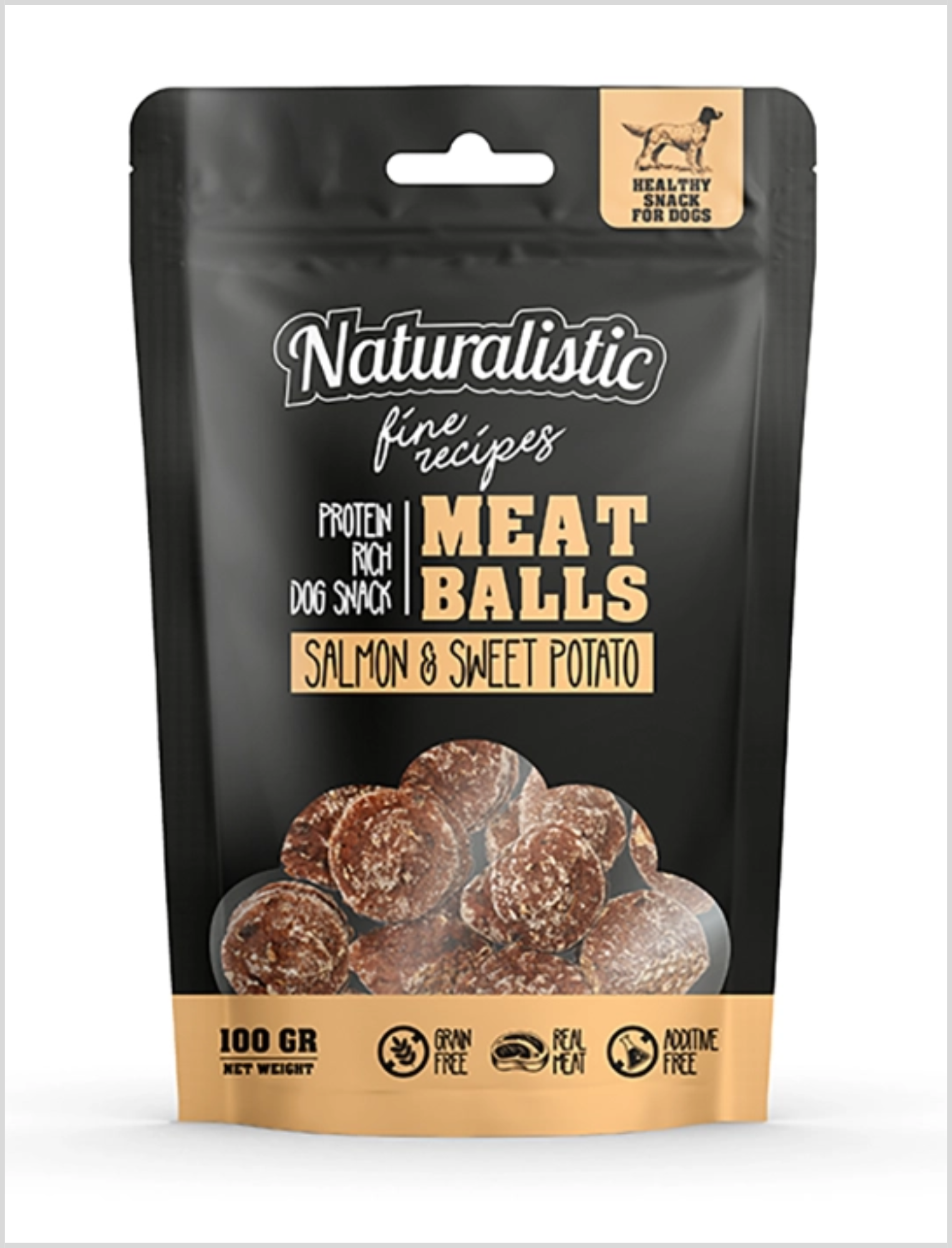 Naturalistic Fine Recipe MeatBalls Salmon and Sweet Potato 100 g