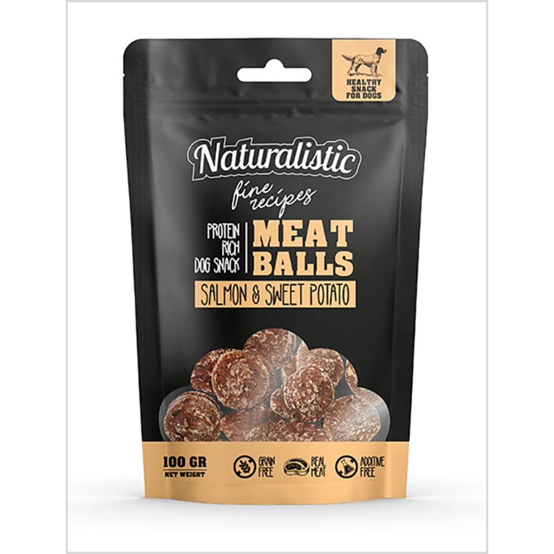 Naturalistic Fine Recipe MeatBalls Salmon and Sweet Potato 100 g 1
