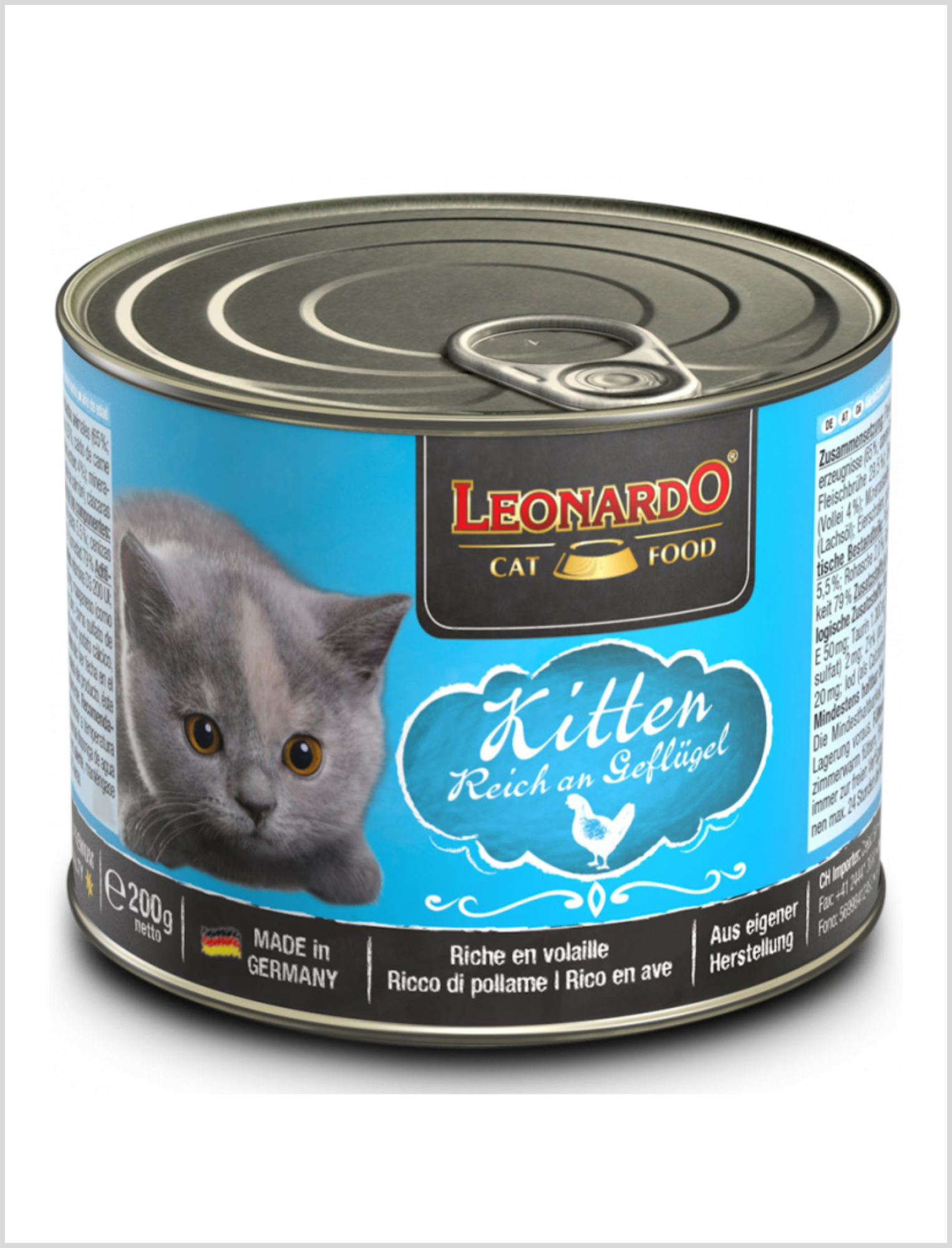 ¡Alimenta con amor a tu gatito! Leonardo Lata Quality Selection Kitten 200Gr / Alimento Húmedo Gato Super Premium