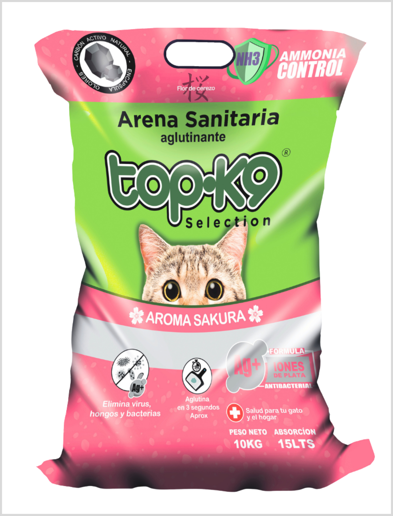 Arena Aglutinante TOP K9 Aroma Sakura 10 Kg