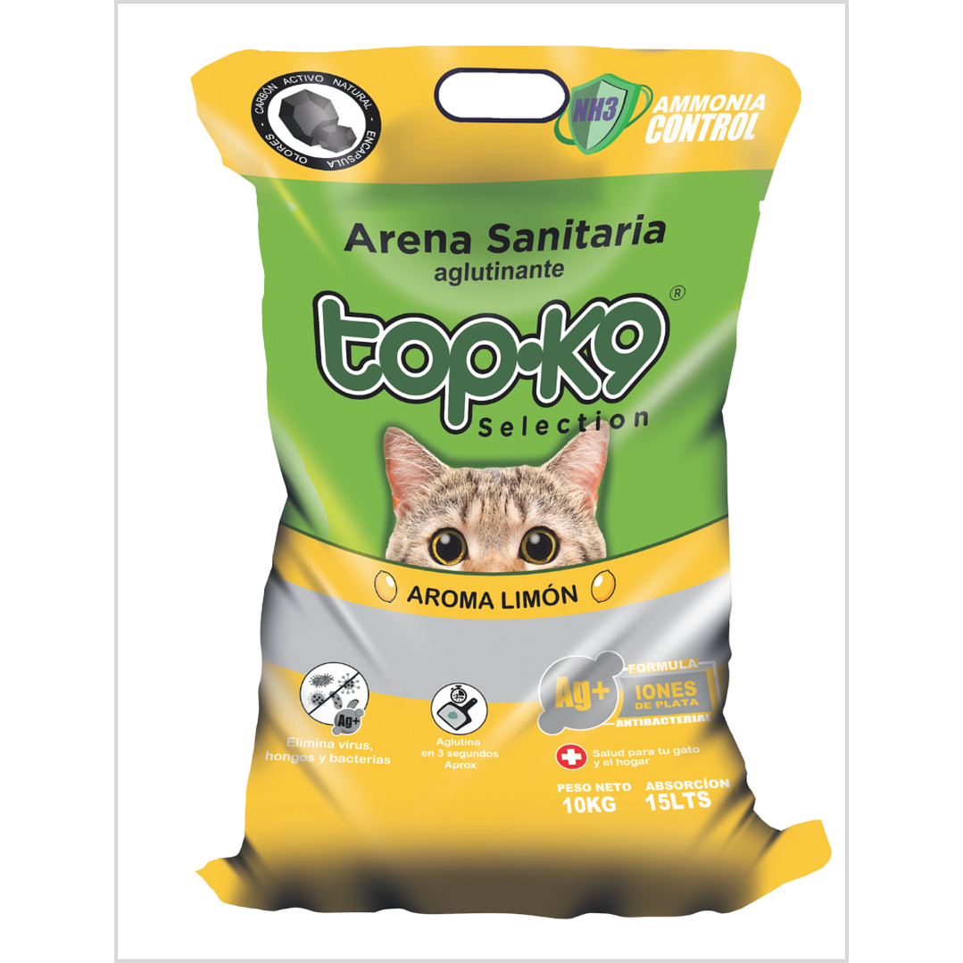 Arena Aglutinante TOP K9 Aroma Limon 10 Kg 1