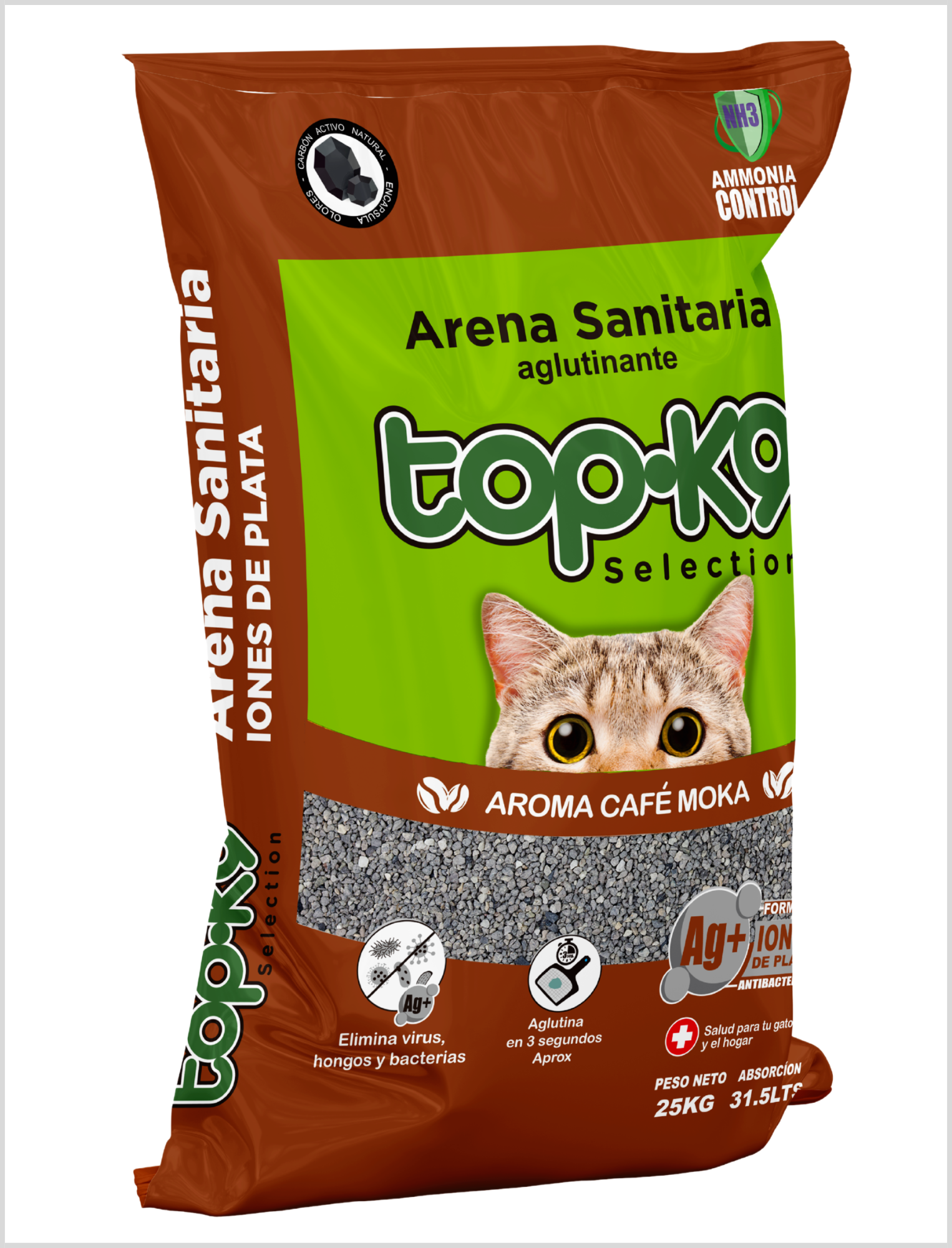 Arena Aglutinante TOP K9 Aroma Cafe 25 Kg