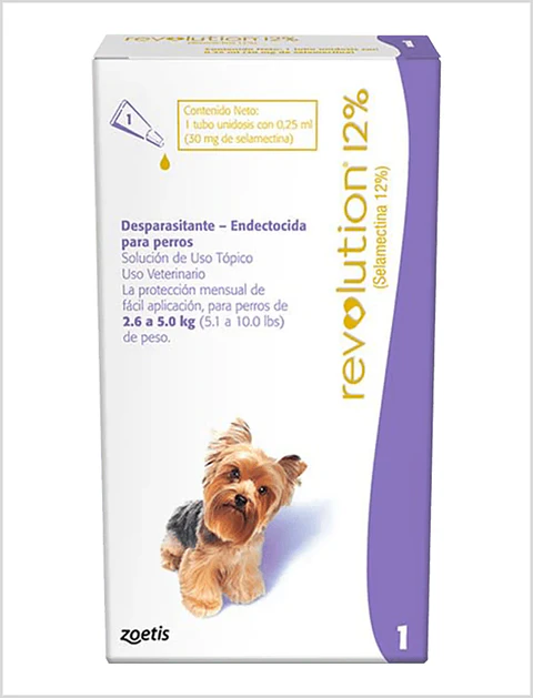 Revolution Perro 12% 2.5 - 5kg (0,25 ml)