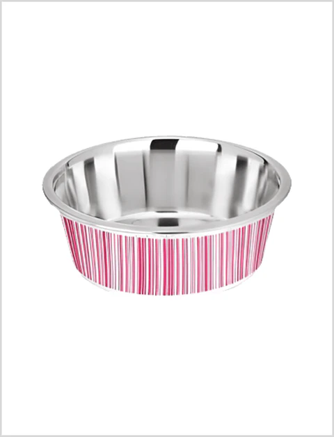 Kumar Plato con Rayas Rosa