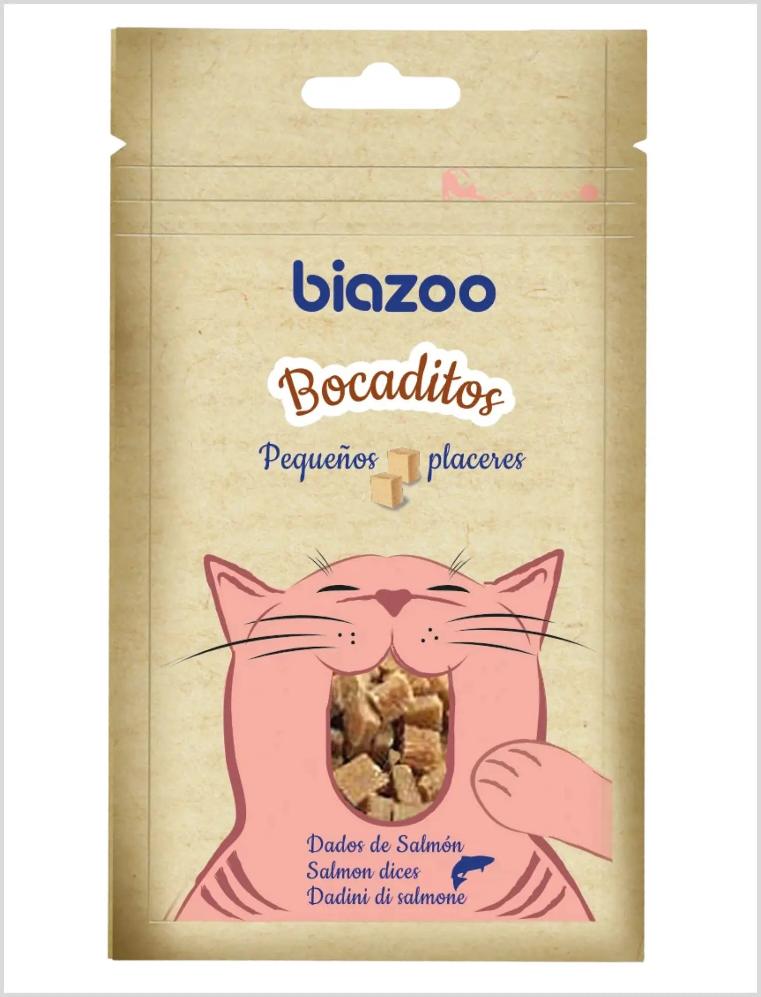 Biazoo Bocaditos Gato Dados de Salmon 50 g