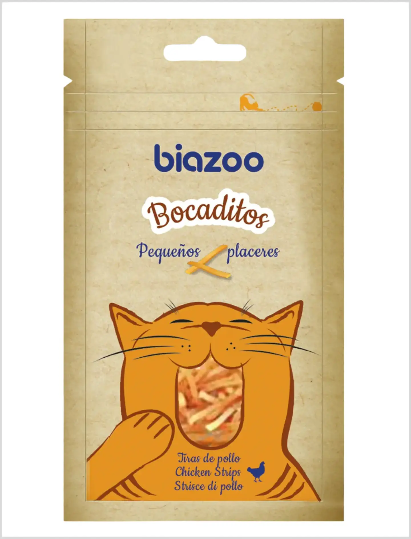 Biazoo Bocaditos Gato Tiras de Pollo 50 g 1