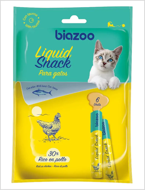 Biazoo Snack Líquido Gato Pollo con Atún - 90 gr
