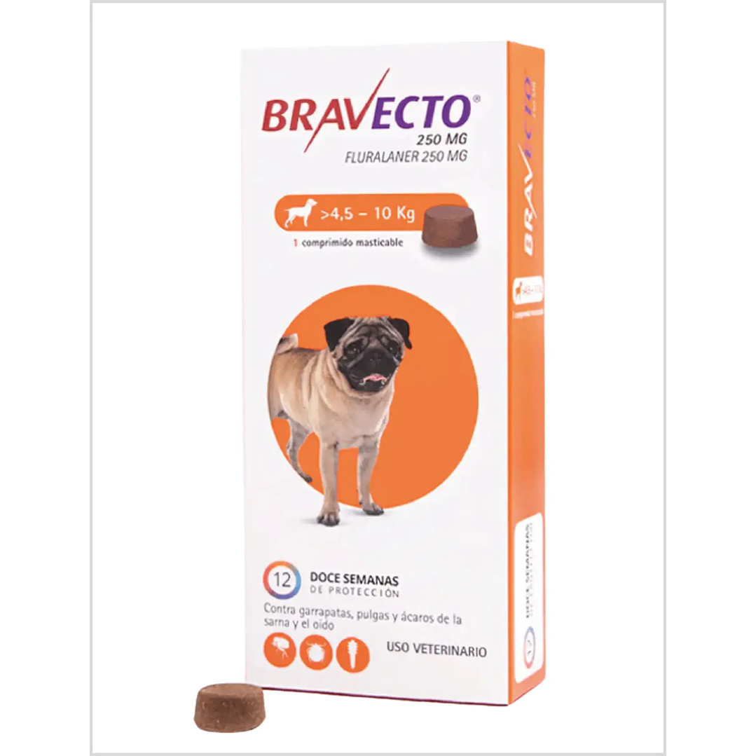Bravecto 250 mg - 4,5 a 10 Kg 1