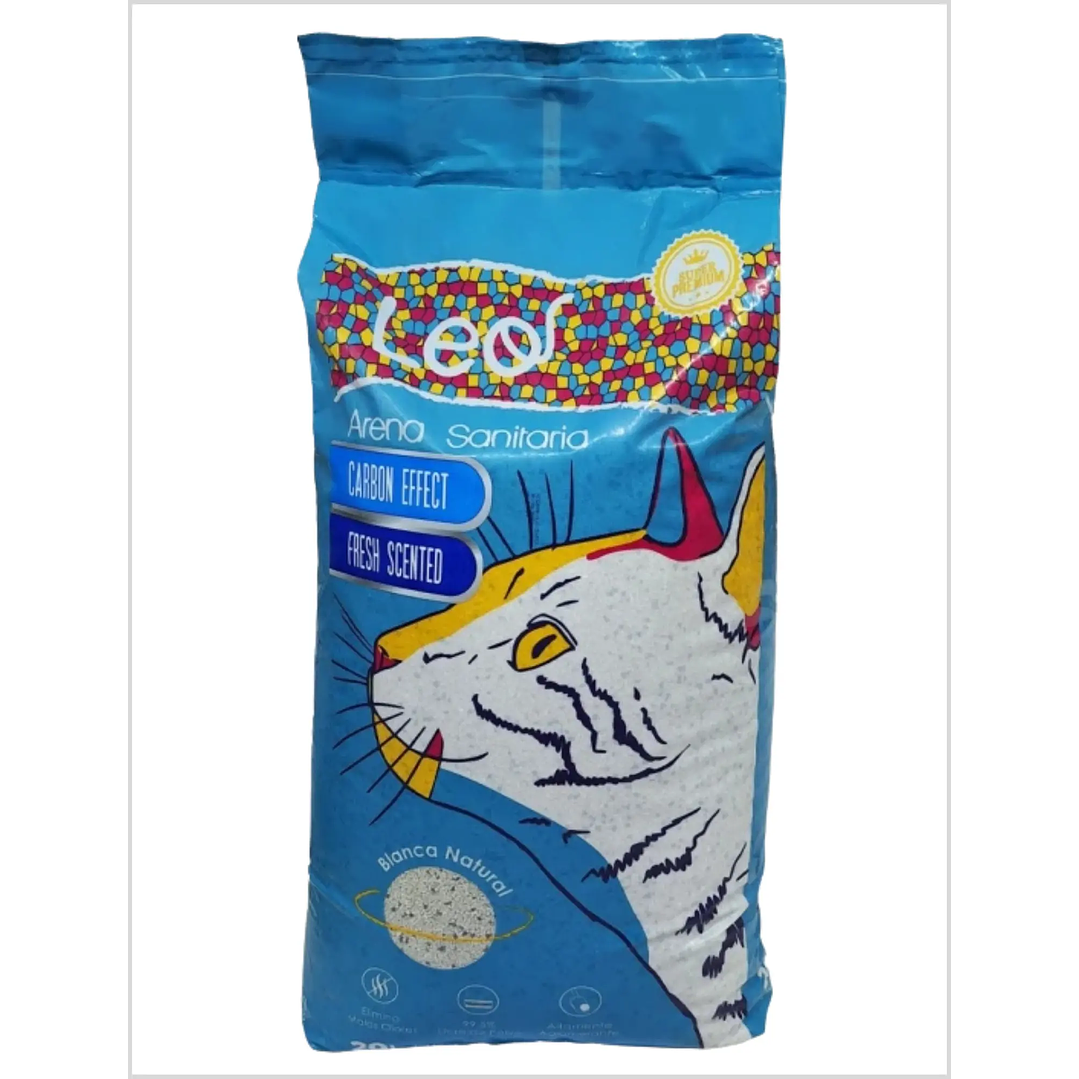Arena Sanitaria Leo Blanca Carbon Activado - 17 Kg 1