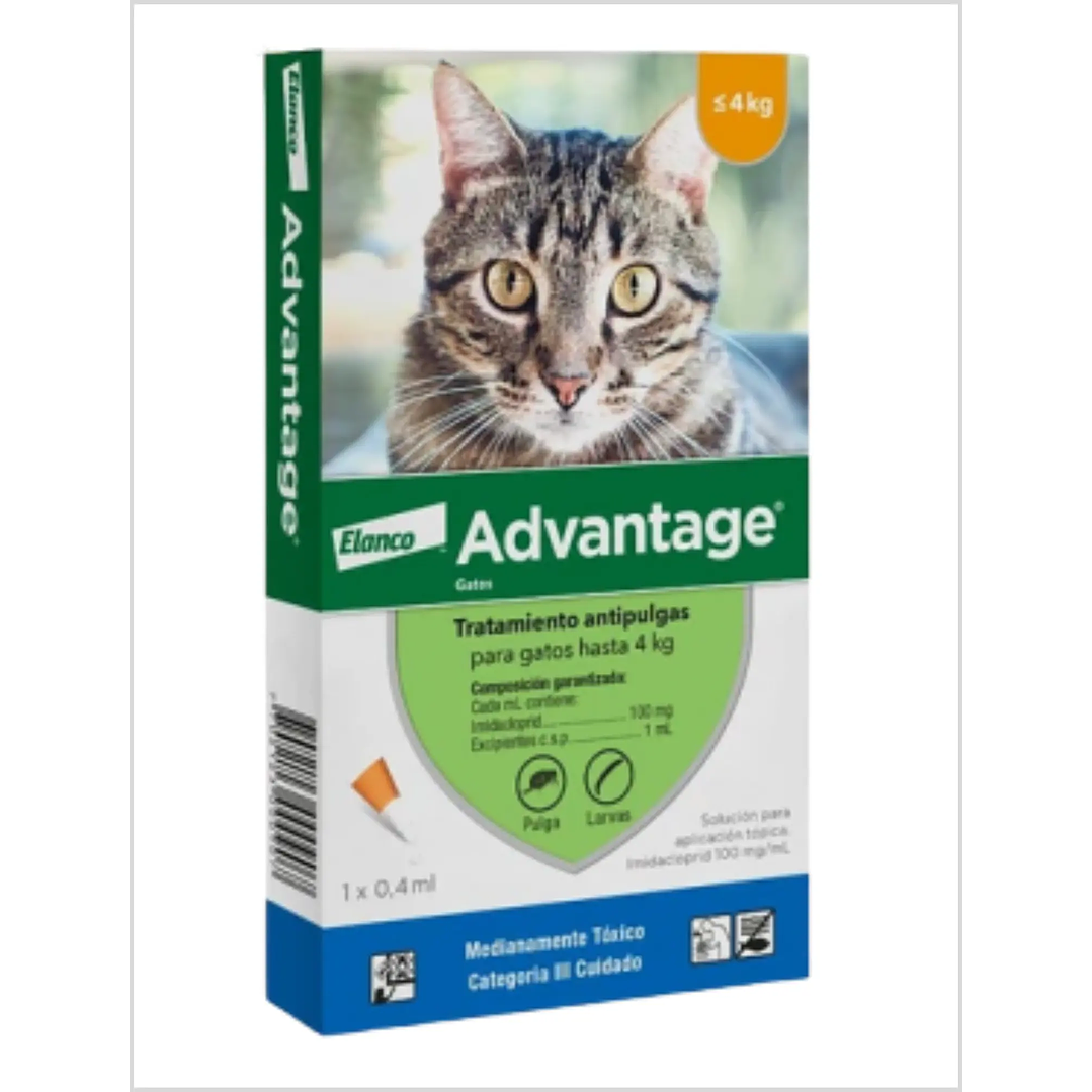 Advantage Antiparasitario Gato hasta 4 Kg 1