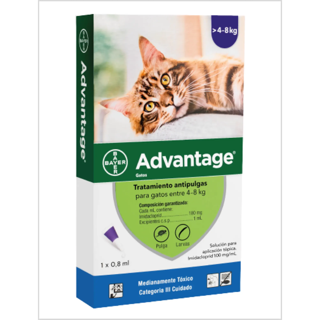 Advantage Antiparasitario Gato de 4 a 8 Kg 1
