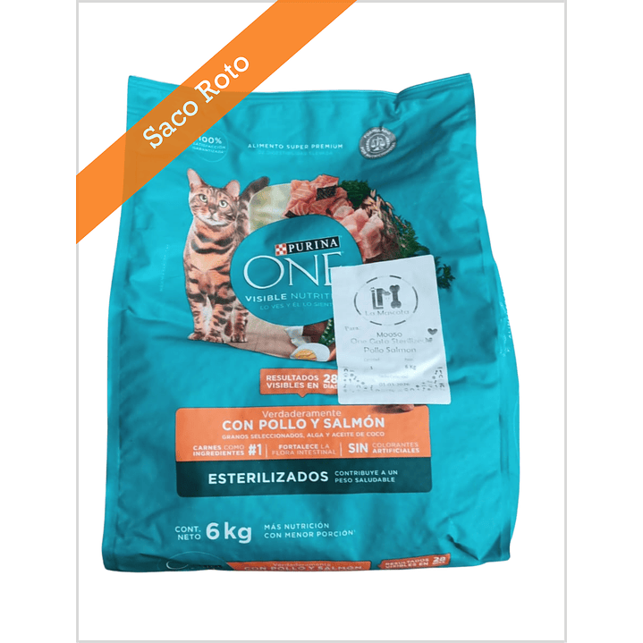 Purina One Gato Esterilizado Salmon 6 Kg 1