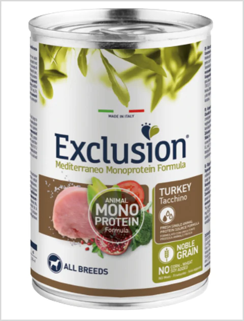 Exclusion Perro Mediterraneo Pavo - 400 g