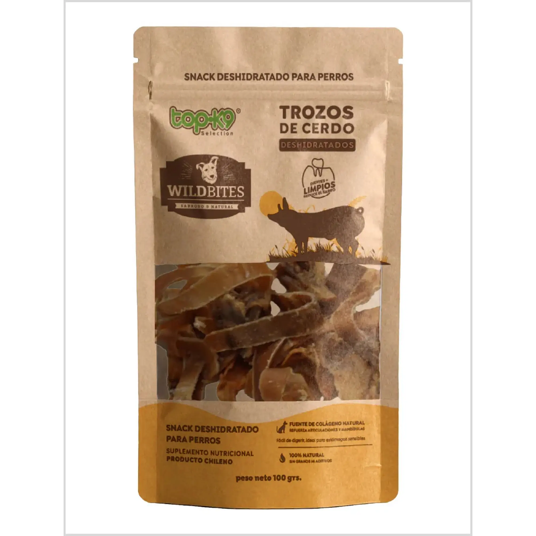 Top-K9 Wild Bites Trozos Oreja Cerdo - 100 g 1