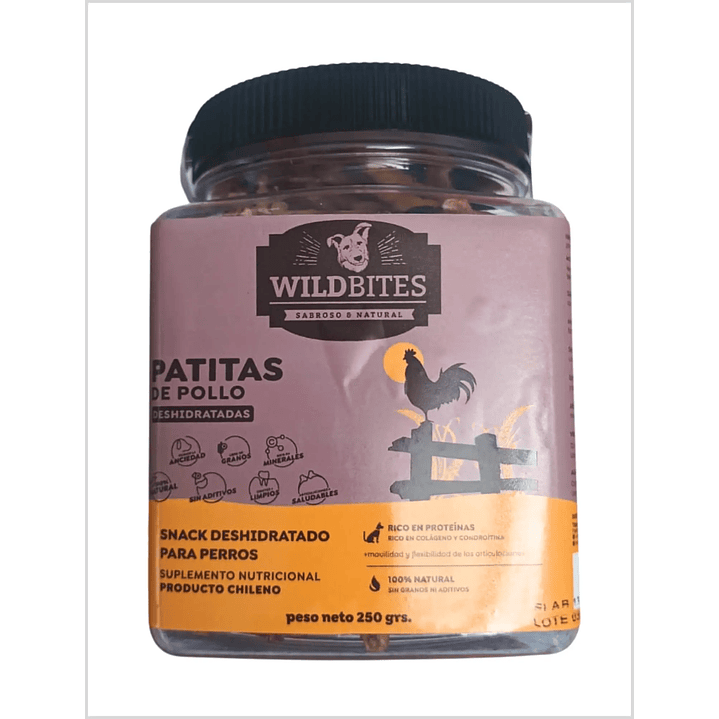 Top-K9 Wild Bites Patitas de Pollo - 250 g 1