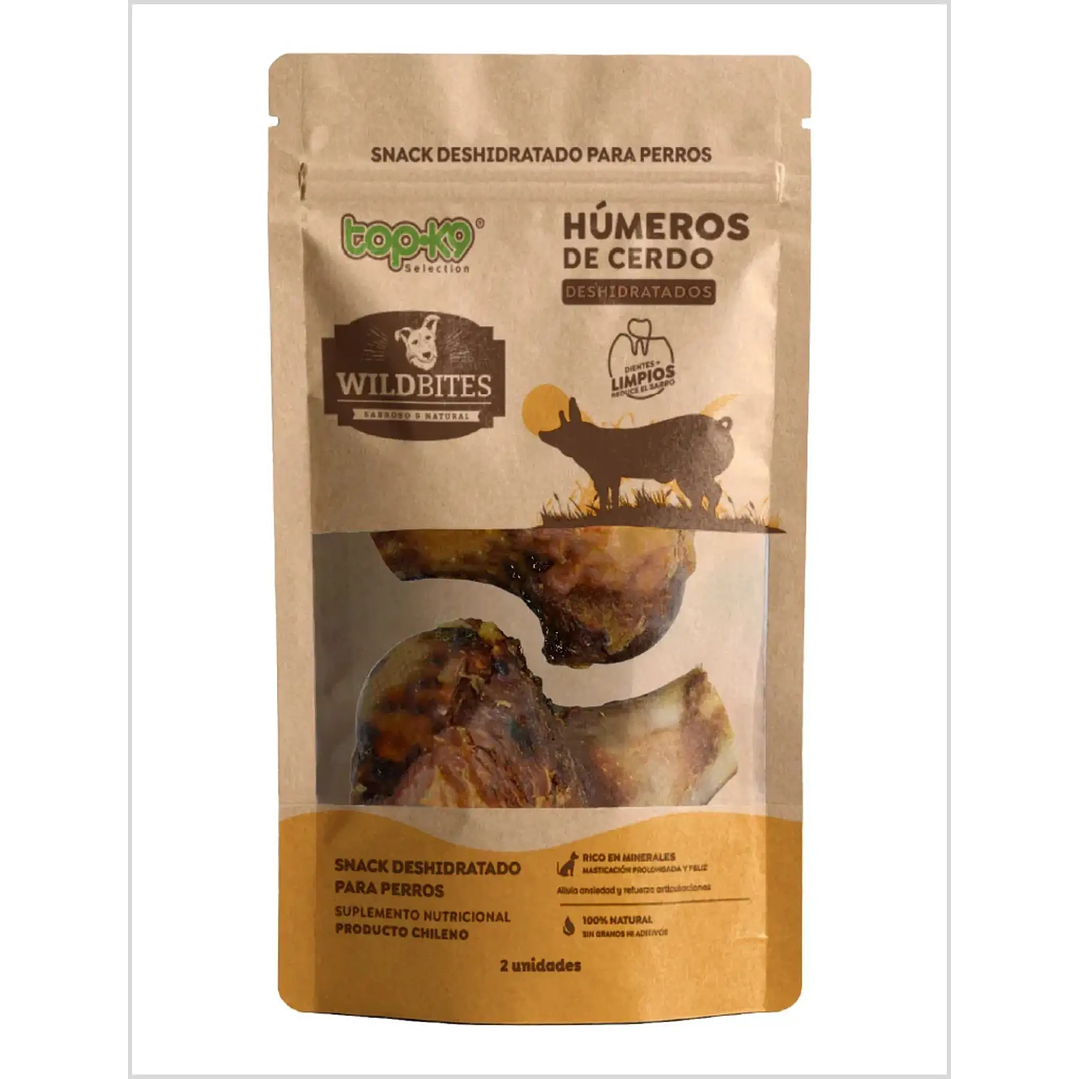 Top-K9 Wild Bites Humeros de Cerdo - 2 Un 1