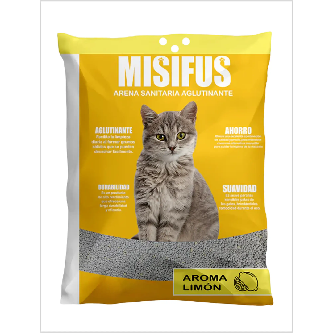 Arena Misifus Aglutinante Limon 20 Kg 1
