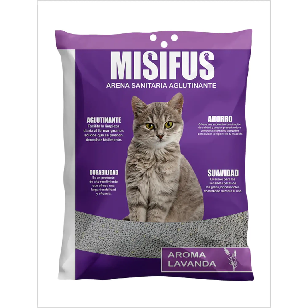 Arena Misifus Aglutinante Lavanda 1