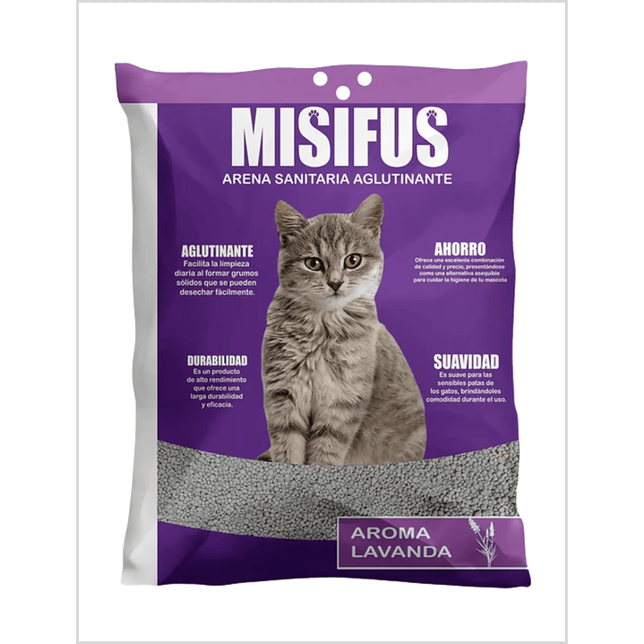 Arena Misifus Aglutinante Lavanda 1