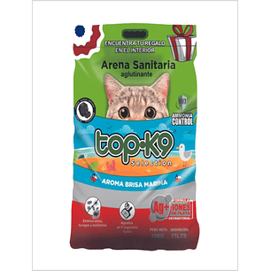 Arena Aglutinante TOP K9 Aroma Brisa Marina 10 Kg