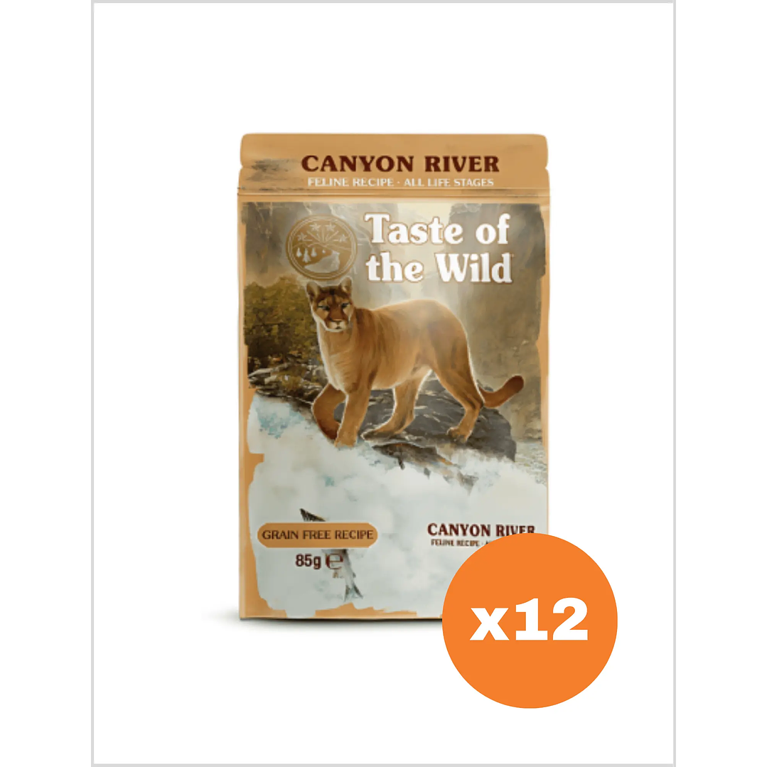 Taste of the Wild Pouch Gato Canyon River 85 g - Pack x12 1