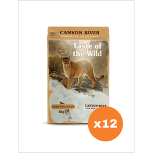 Taste of the Wild Pouch Gato Canyon River 85 g - Pack x12