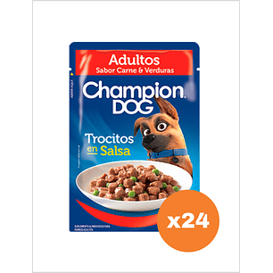 Champion Dog Sachet Trocitos Carne 100 g - Pack x24