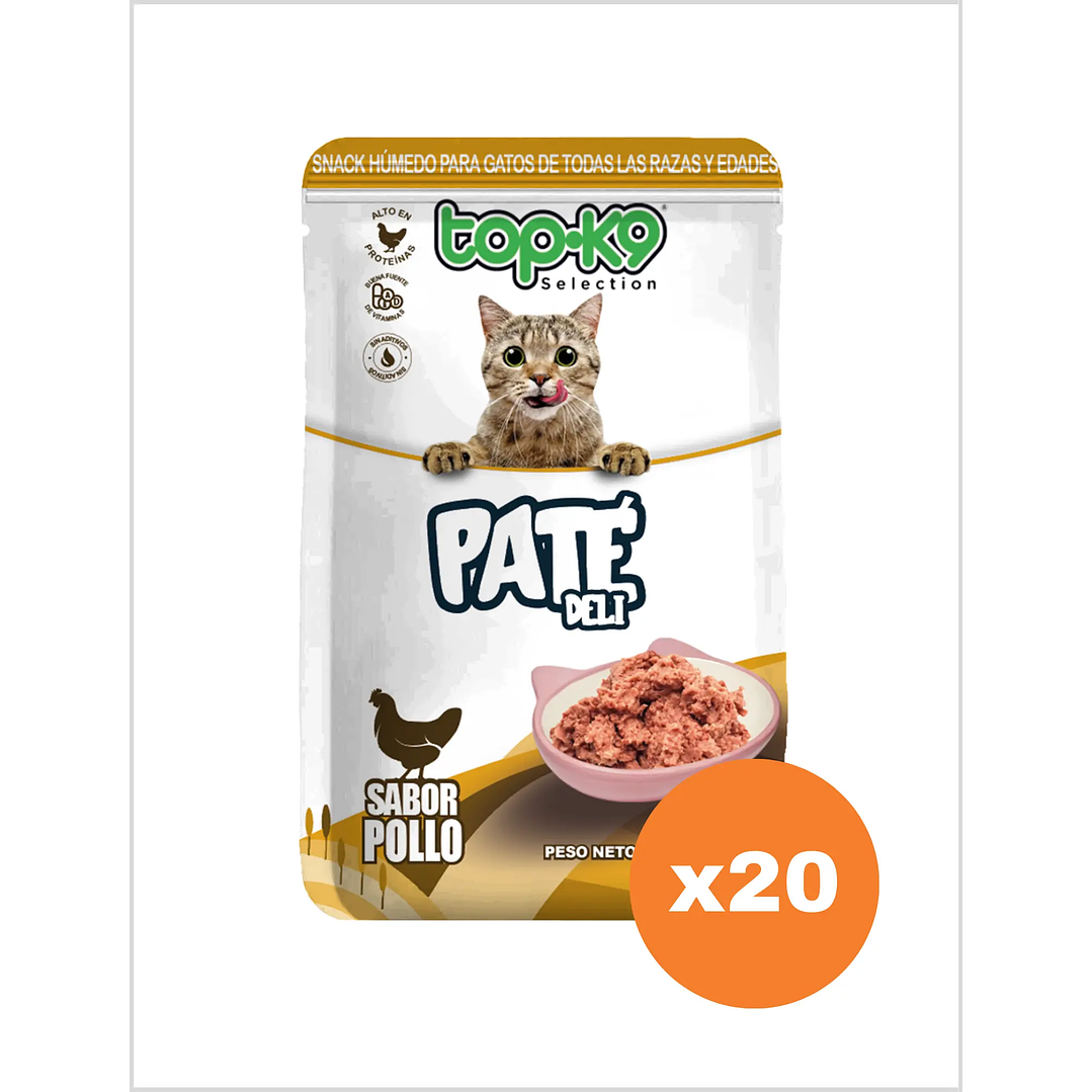 Topk9 Pate Deli Pollo 85 g - Pack x20 1