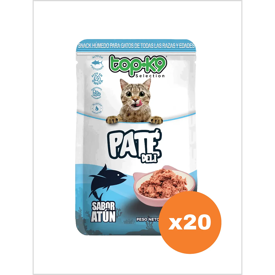Topk9 Pate Deli Atún 85 g - Pack x20 1