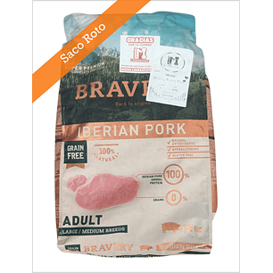 Bravery Iberian Pork Adulto 12 Kg - Saco Roto
