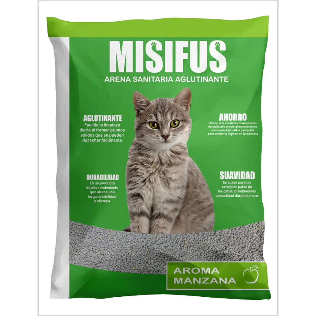 Arena Aglutinante Misifus Aroma Manzana 1