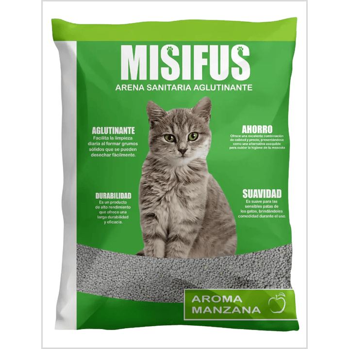 Arena Aglutinante Misifus Aroma Manzana 1