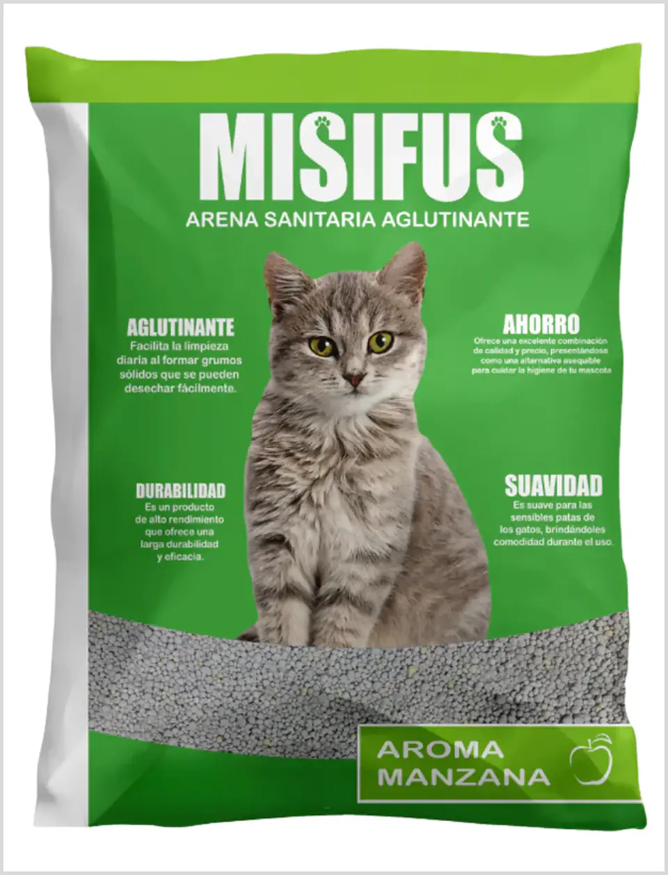 Arena Aglutinante Misifus Aroma Manzana 1