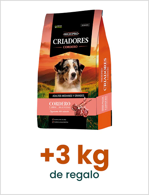 Maintenance Criadores Adultos High Pro Cordero 20 Kg