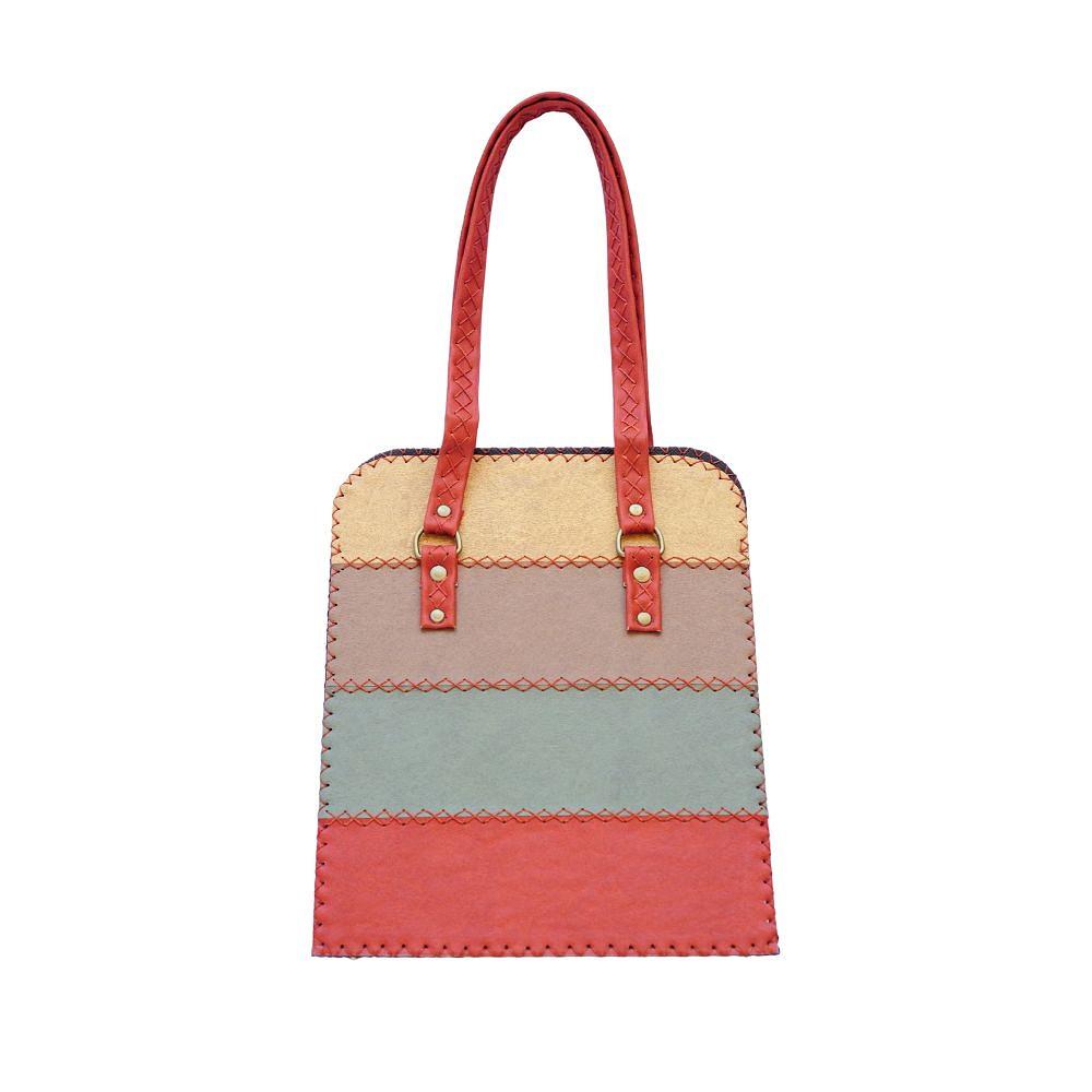 Cartera matera artesanal de cuerina beige /gris / verde / rojo 