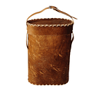 Bolso matero artesanal de cuero crudo 1