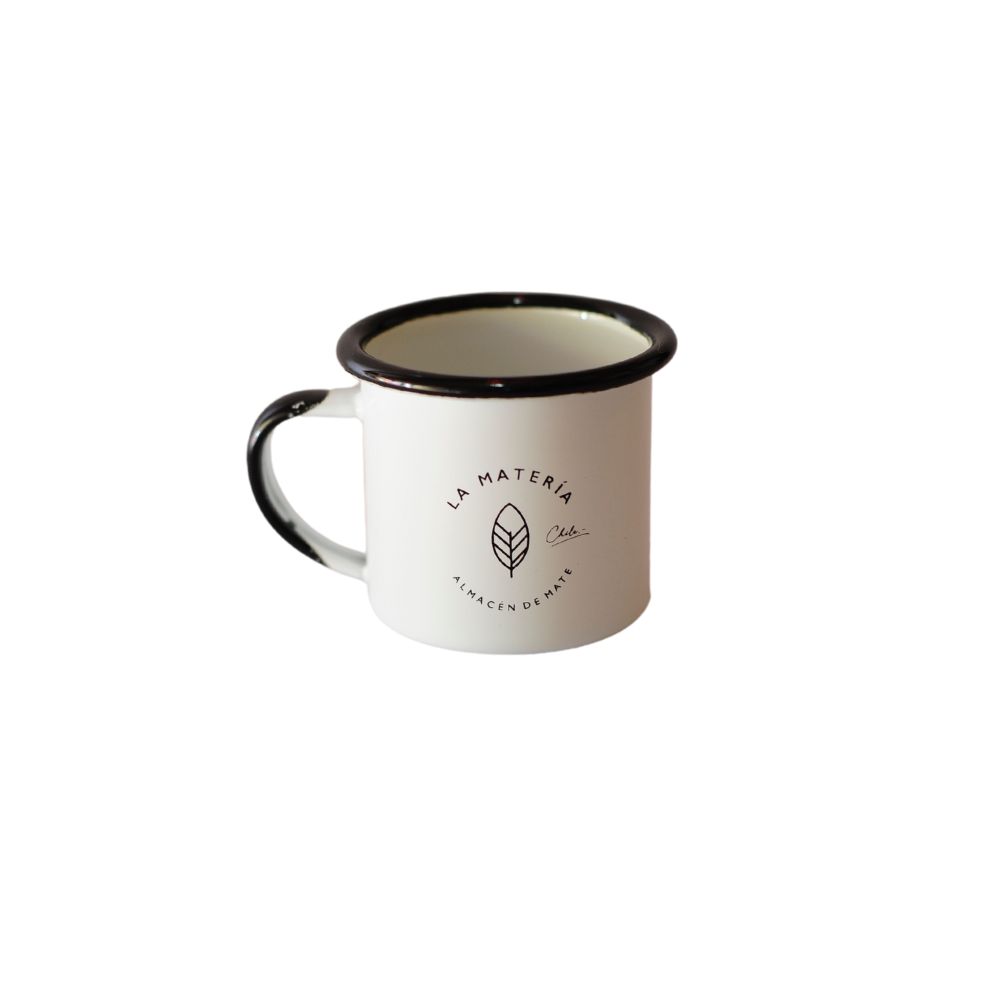 Mate enlozado mini blanco