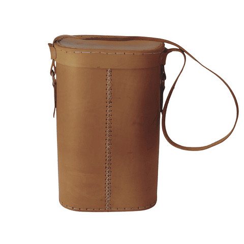 Bolso matero artesanal de cuero color natural