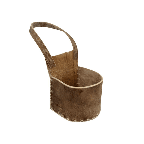 Portamate para Auto de cuero crudo C/ Manija Matera