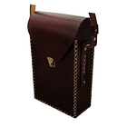 Matera maletín portafolio artesanal de cuero color borravino 2