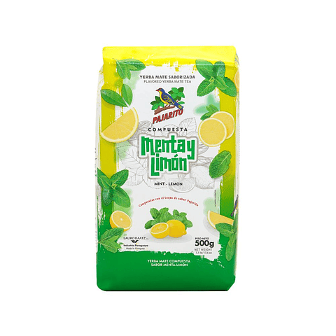 Yerba Mate Pajarito Menta Limón