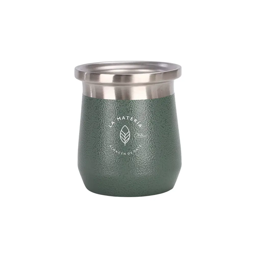 Mate de acero Cima Verde Militar by La Matería Chile- COPIA 